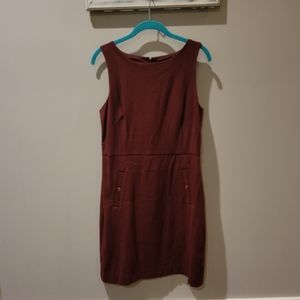 Banana Republic Red Burgundy Suiting Dress 6